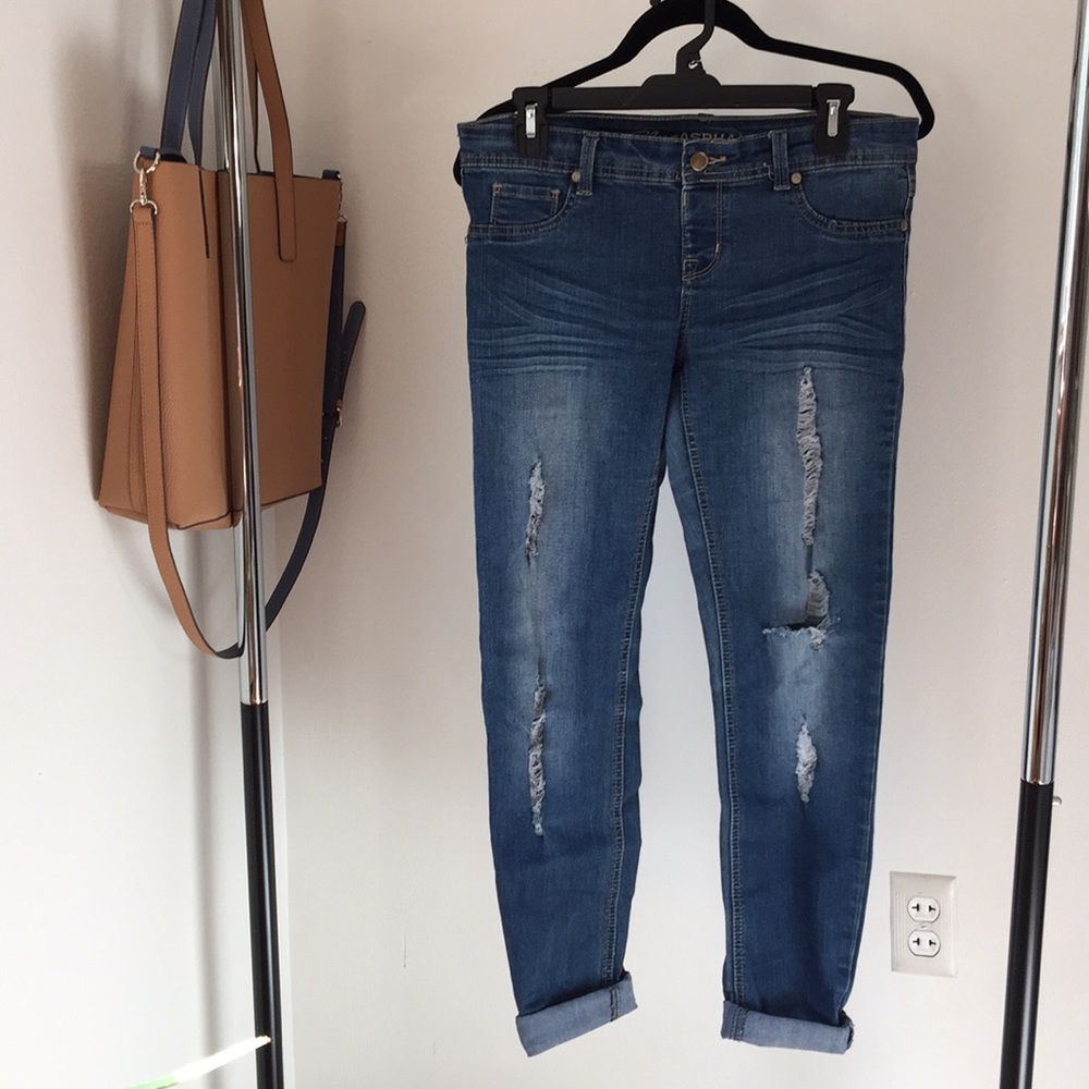 Blue Asphalt Ripped Jeans